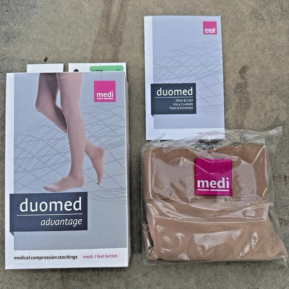 Medi duomed Advantage Compression Stockings Thigh OT 20-30mmHG Size XXL Biege - Picture 1 of 4